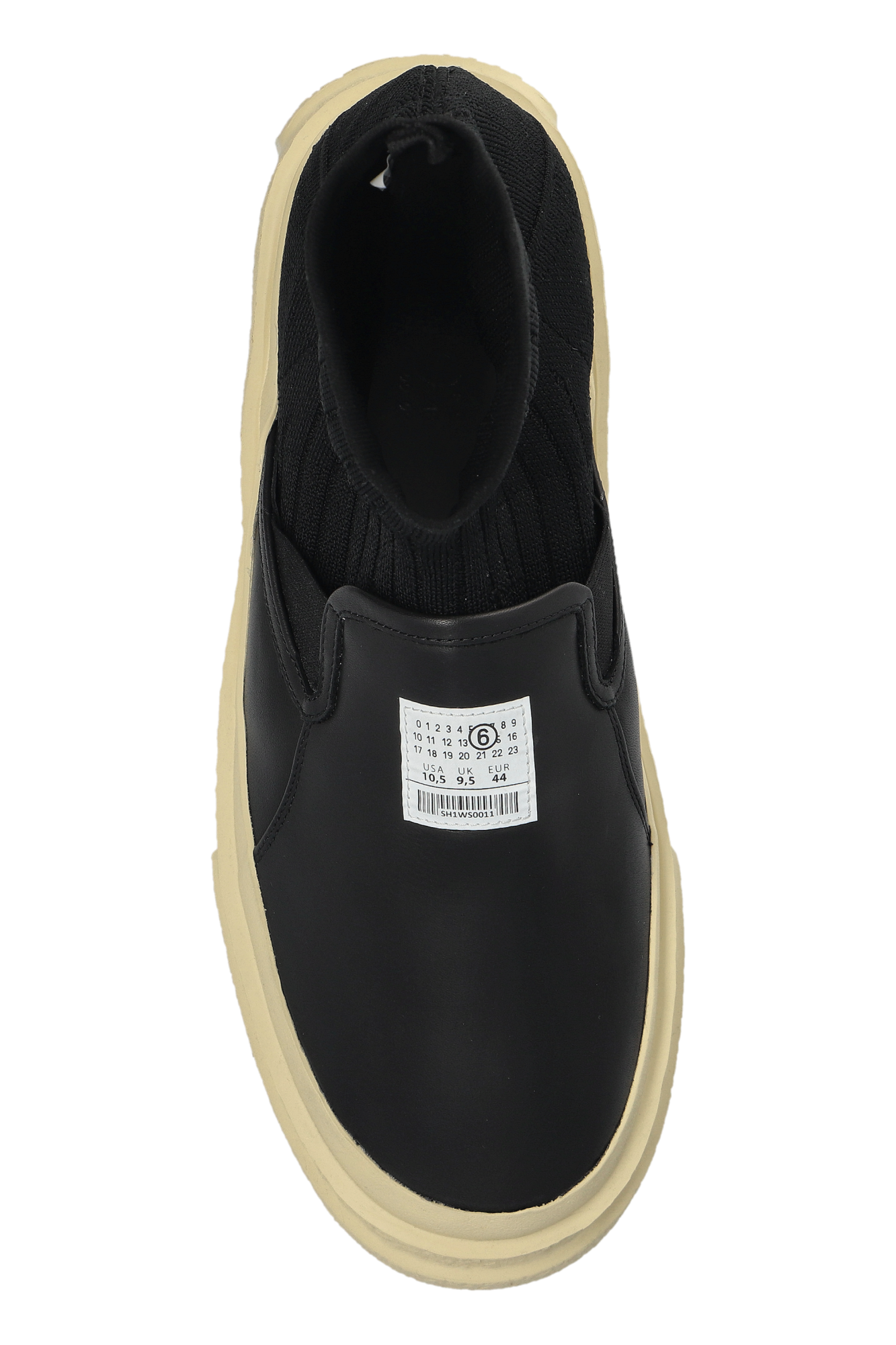 スニーカー Mm6 Pull-On Sneaker In Leather And Stretch Knit MM6 Maison Margiela Sneakers with sock | Men's Shoes | Vitkac